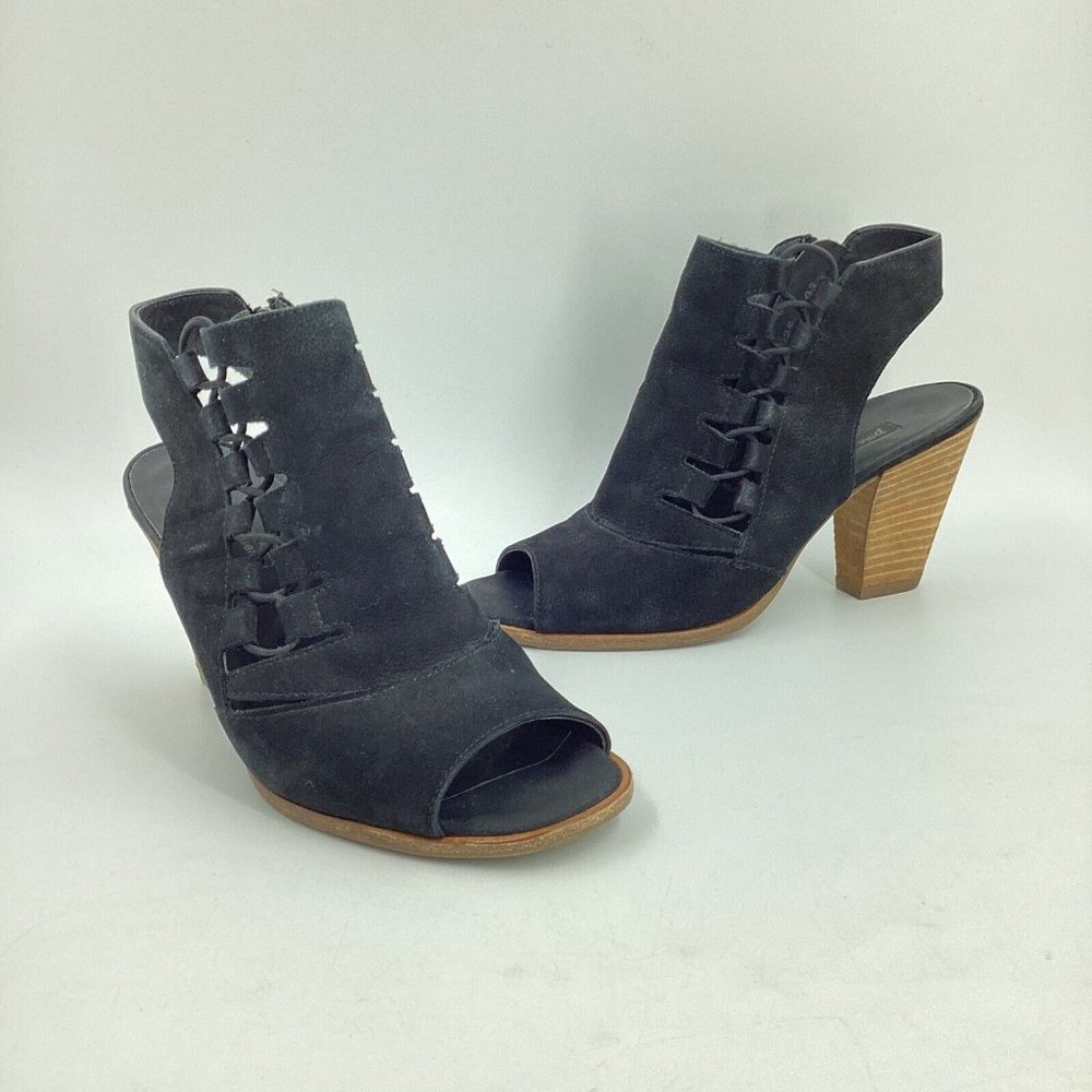 PAUL GREEN Womens Sabrina Boot Sandal Sz UK 3 US 5.5 Peep-Toe Suede Org. $369
